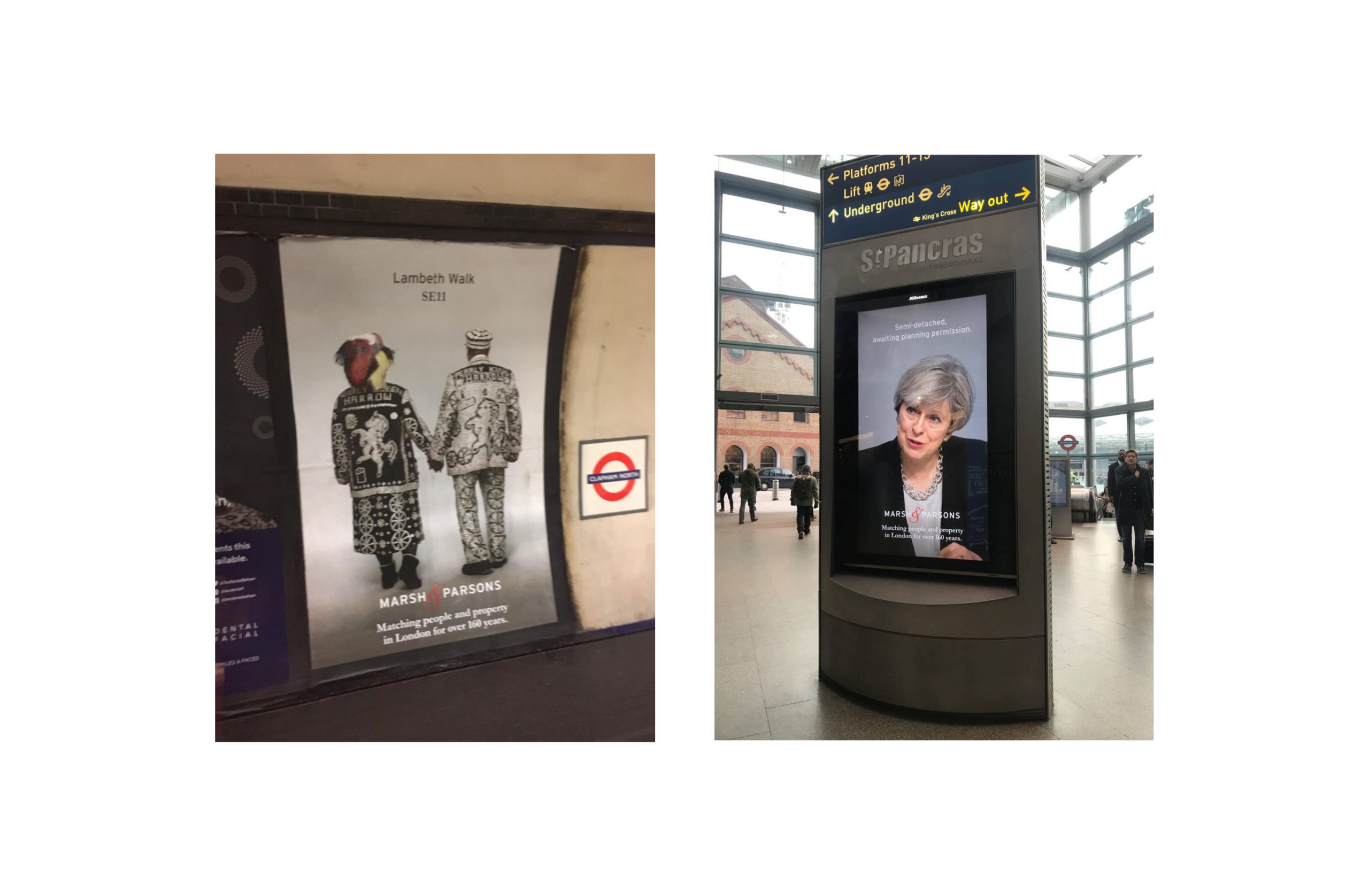 Marsh & Parsons underground ads