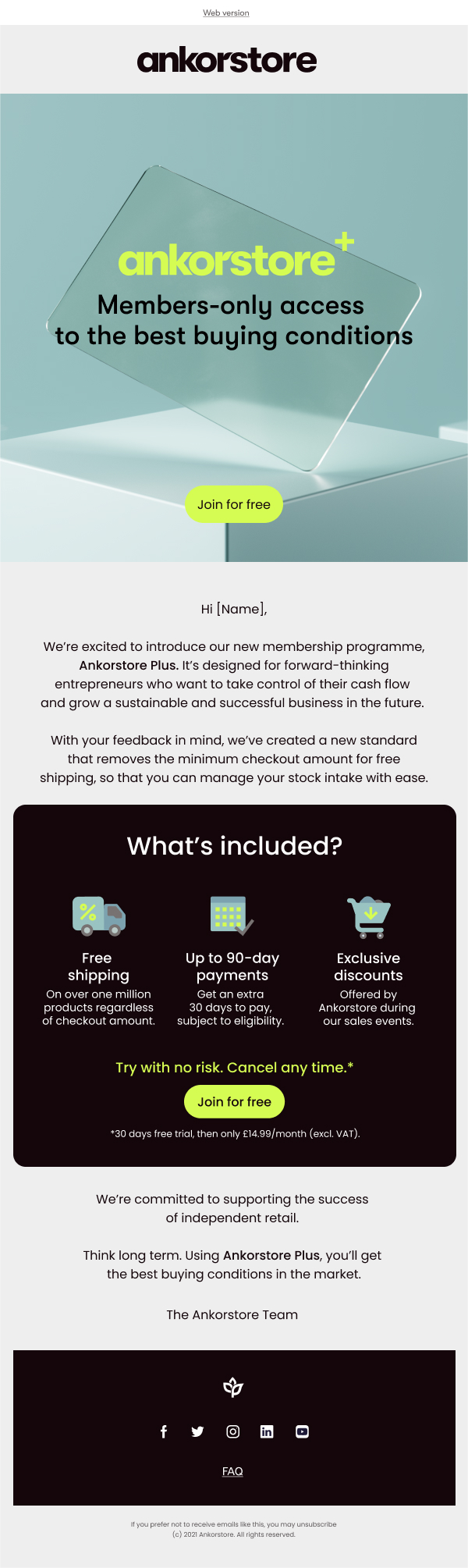 Ankorstore PLUS CRM email 3