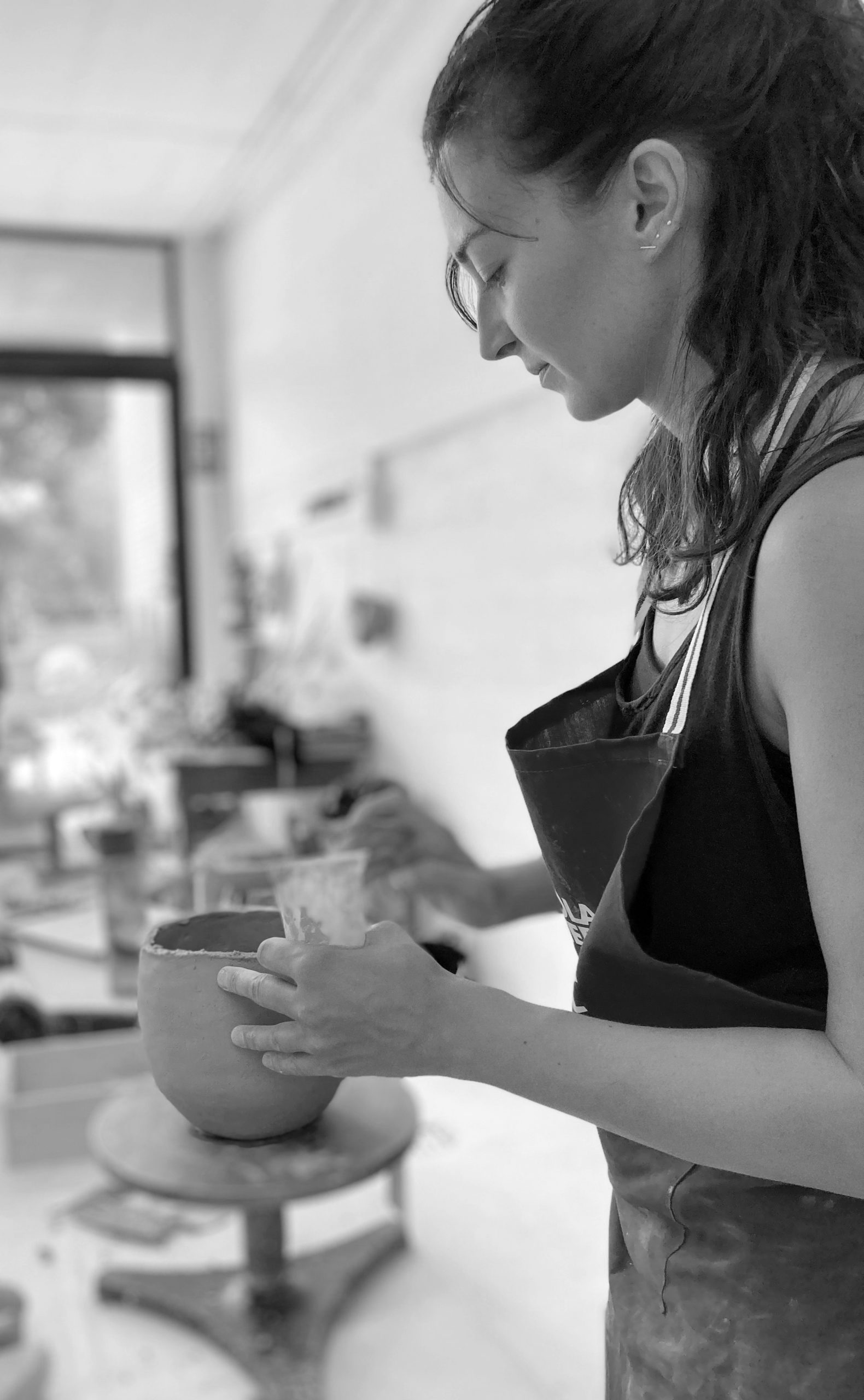 ceramic piece white clay