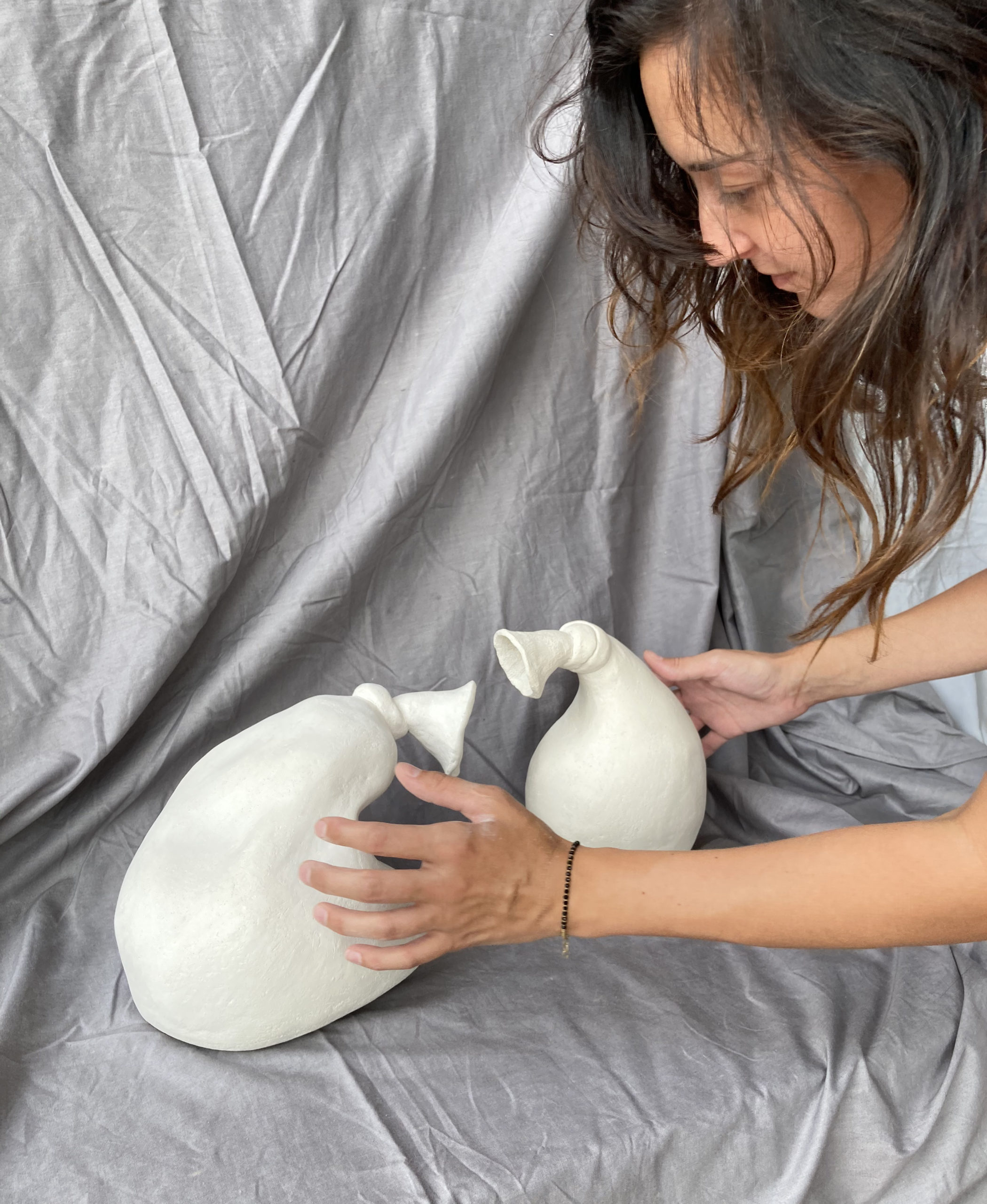 ceramic piece white clay