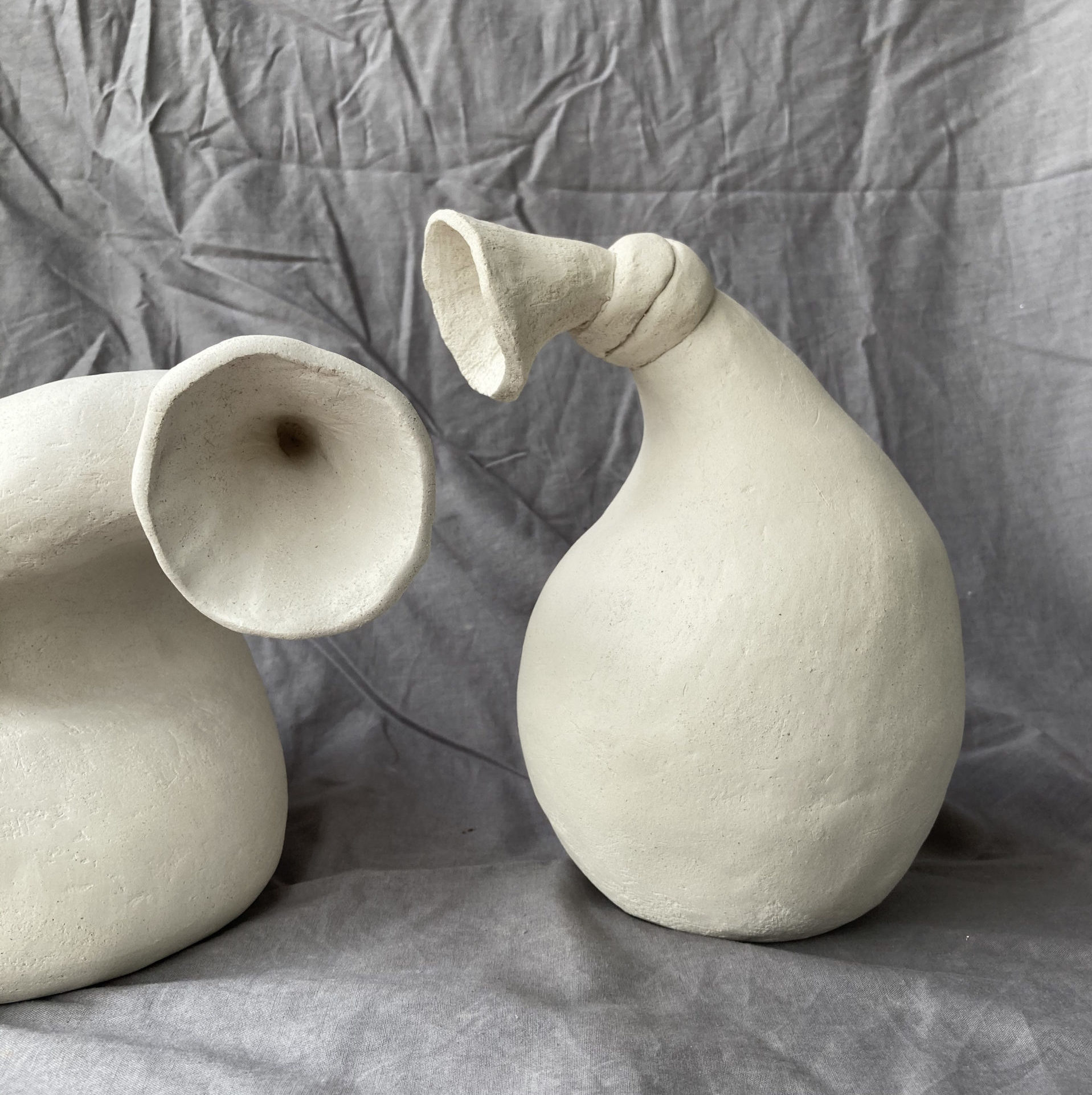 ceramic piece white clay