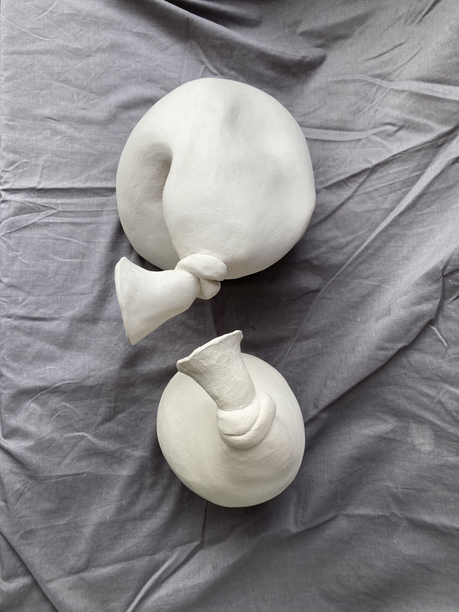 ceramic piece white clay